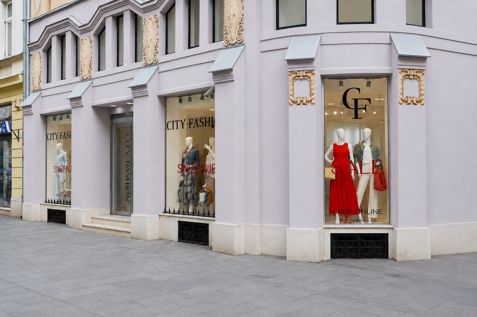 Izlozi City Fashion prodavnice na Ferhadiji 22